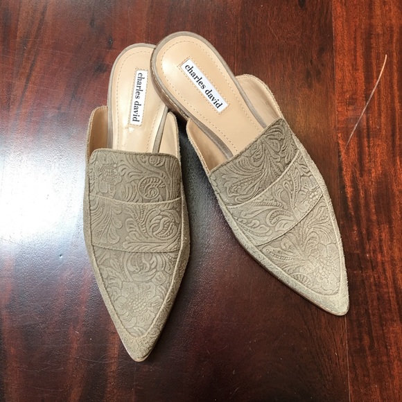 Charles David Shoes - Charles David porter leather pointed mules